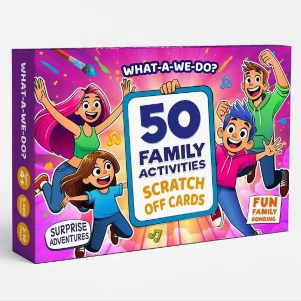 What-A-We-Do? 50 Family Activities Scratch Off Cards for Fun Loving Memories